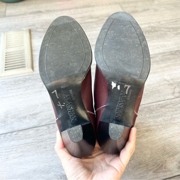 Vintage Alaskan Fleece Lining Suede Smooth Leather Heeled Boots Made in Canada - Picture 10 of 14